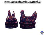 Galline decorate con glassa colorata