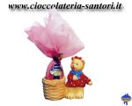Orsetto in ceramica con cestello contenente uovo da 50 grammi